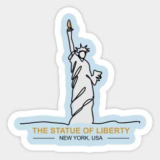 THE STATUE OF LIBERTY AT NEW YORK Sticker